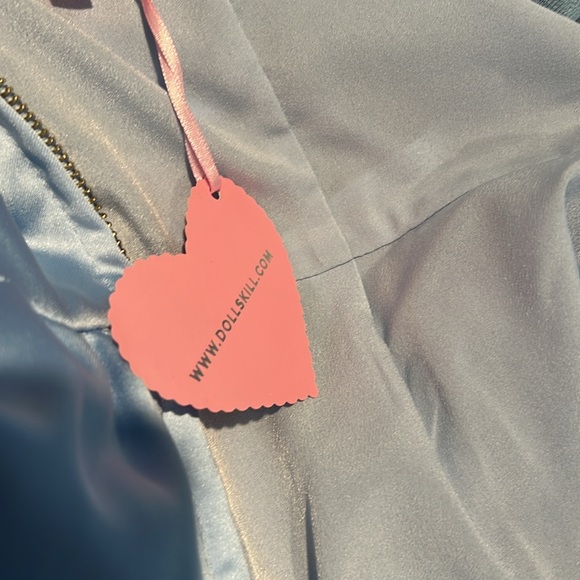 Sugar Thrillz Dolls Kill medium baby blue fluffy dress with tulle NWT - Picture 7 of 7